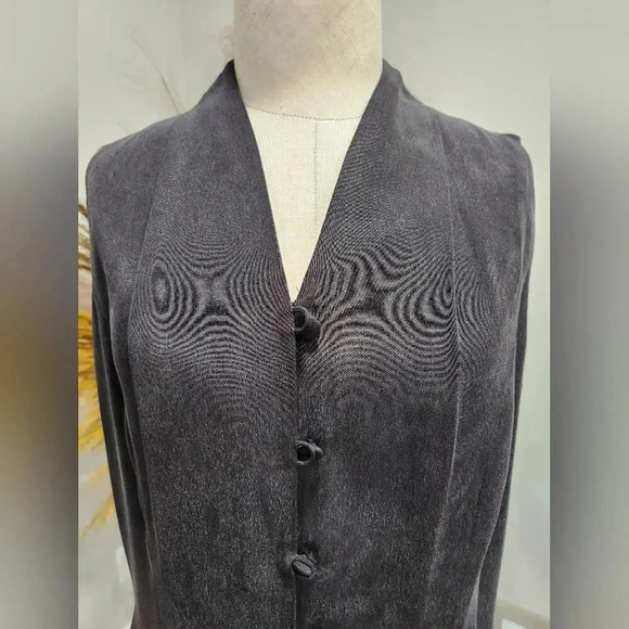 Vintage Patrick Petite Silk Buttoned Shirt Dress sz 12 - Picture 5 of 7